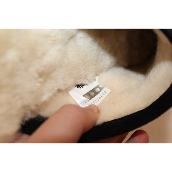 NIB UGG Men's Scuff‎ Suede Shearling Slippers BLACK - Picture 6 of 6